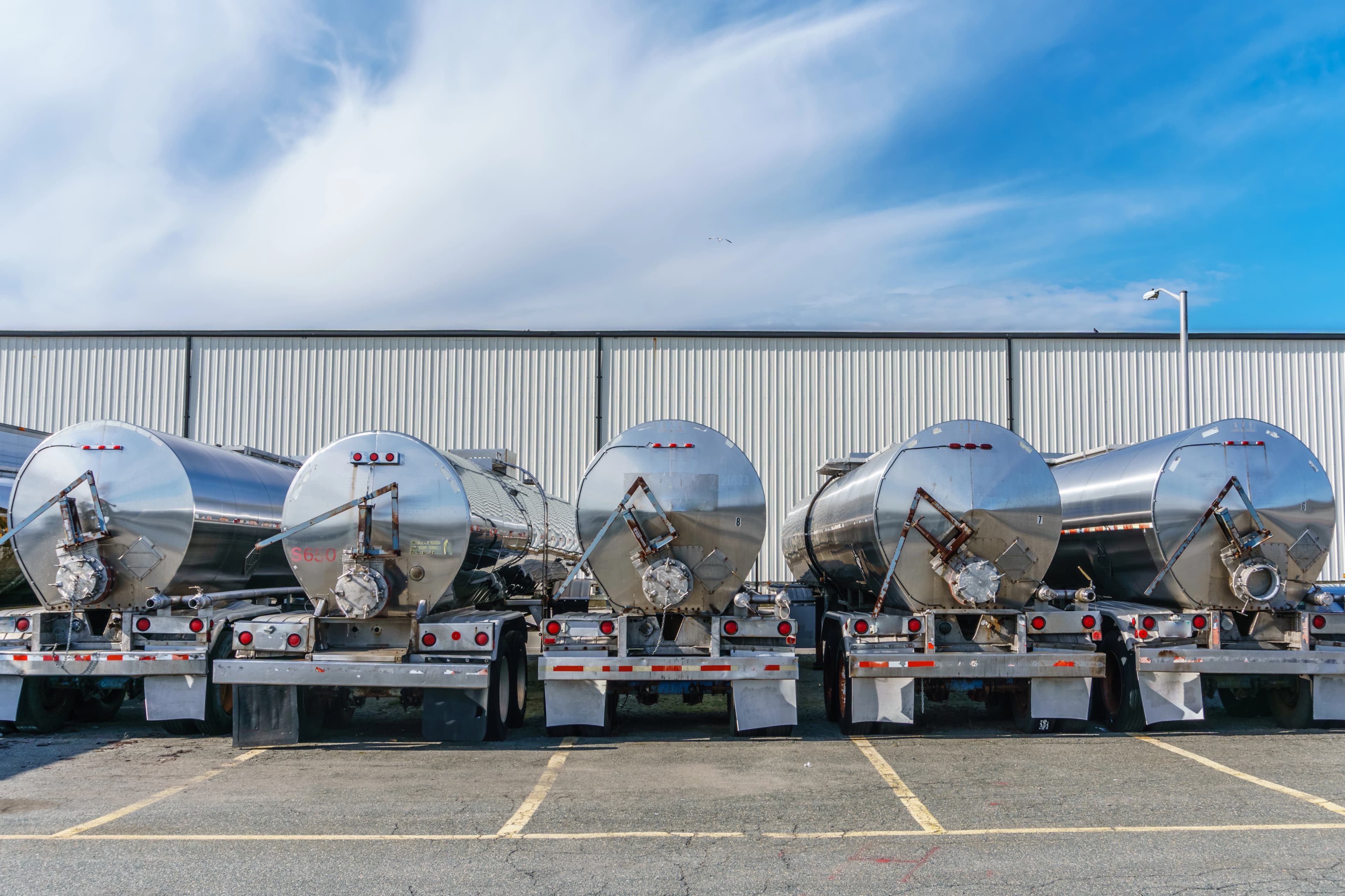Commercial trucks on the highway